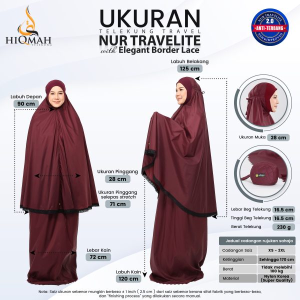 NUR TRAVELITE 2.0 ELEGANT BORDER LACE ICEBERG (NORMAL SIZE) - Image 4