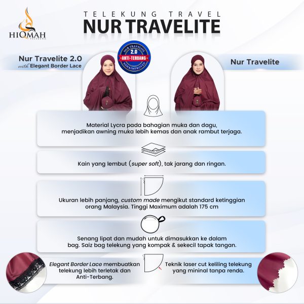 NUR TRAVELITE 2.0 ELEGANT BORDER LACE ICEBERG (NORMAL SIZE) - Image 2