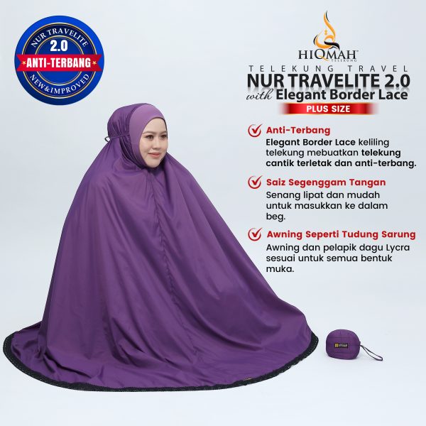 NUR TRAVELITE 2.0 ELEGANT BORDER LACE VIOLET (PLUSSIZE) - Image 6