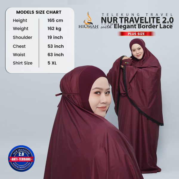 NUR TRAVELITE 2.0 ELEGANT BORDER LACE VIOLET (PLUSSIZE) - Image 4