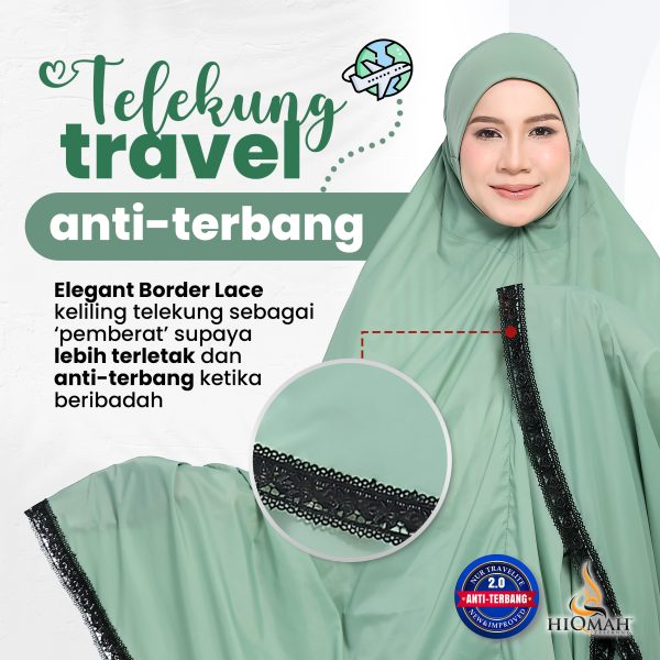 NUR TRAVELITE 2.0 ELEGANT BORDER LACE MINT GREEN (NORMAL SIZE) - Image 5