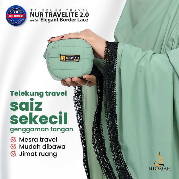 NUR TRAVELITE 2.0 ELEGANT BORDER LACE MINT GREEN (NORMAL SIZE) - Image 7