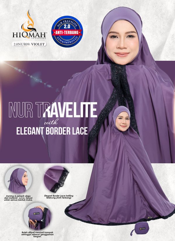 NUR TRAVELITE 2.0 ELEGANT BORDER LACE VIOLET (NORMAL SIZE)